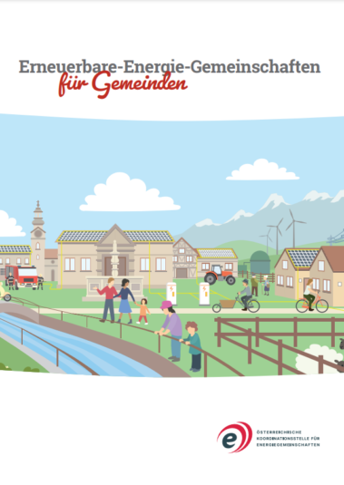 Deckblatt der Broschüre Erneuerbare-Energie-Gemeinschaften für Gemeinden