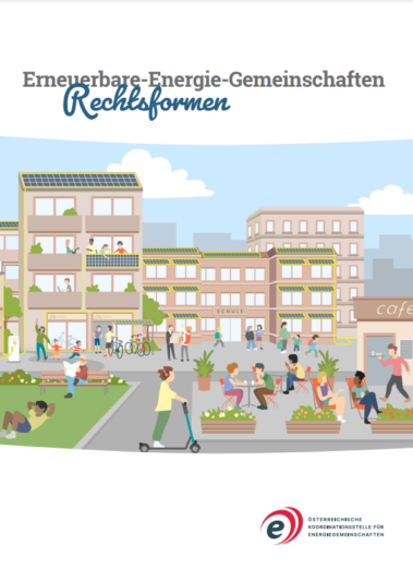 Deckblatt vom Ratgeber Erneuerbare-Energie-Gemeinschaften - Rechtsformen
