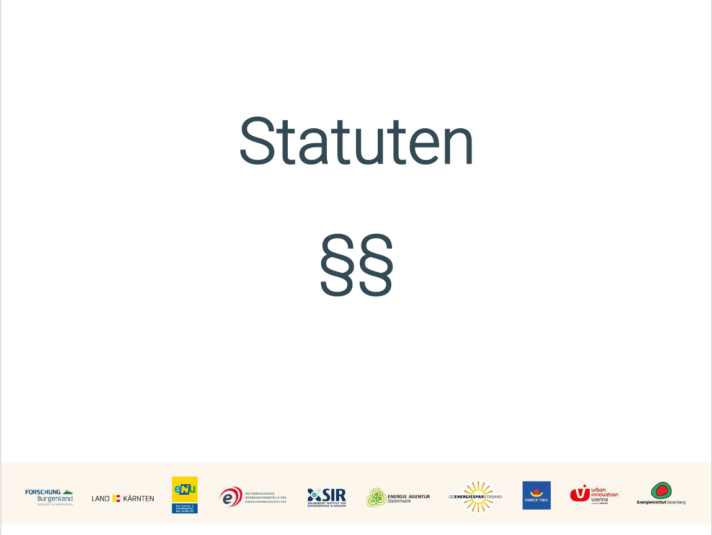 Schriftzug Statuten und 2 Paragraph Zeichen